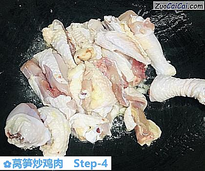 莴笋炒鸡肉做法第四步骤