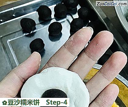 豆沙糯米饼做法第四步骤