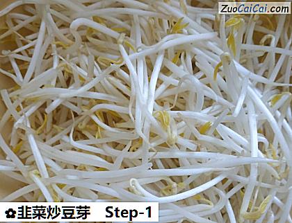 韭菜炒豆芽做法第一步骤