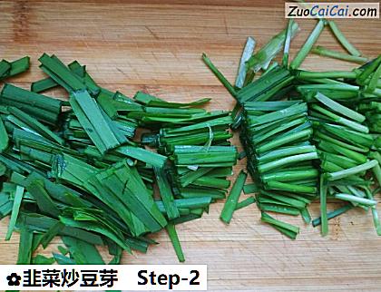 韭菜炒豆芽做法第二步骤