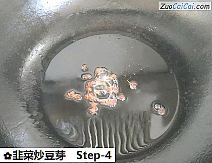 韭菜炒豆芽做法第四步骤