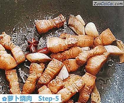 萝卜烧肉做法第五步骤