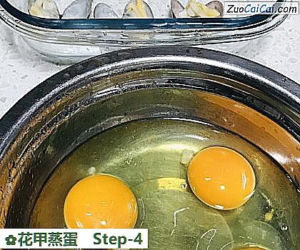 花甲蒸蛋做法第四步骤