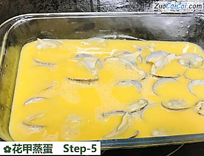 花甲蒸蛋做法第五步骤