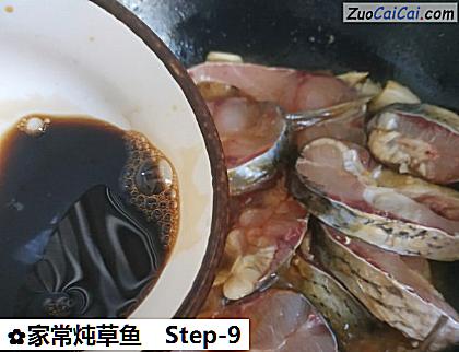 家常炖草鱼做法第九步骤