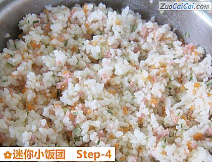 迷你小饭团做法第四步骤