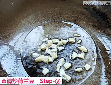 清炒荷兰豆做法第三步骤