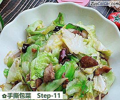 手撕包菜做法第十一步骤