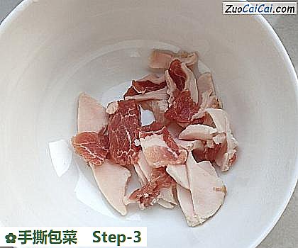 手撕包菜做法第三步骤