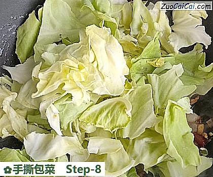 手撕包菜做法第八步骤