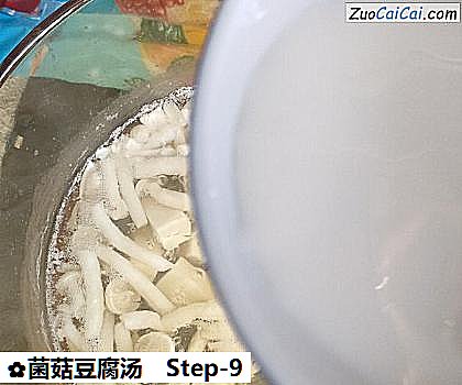 菌菇豆腐汤做法第九步骤