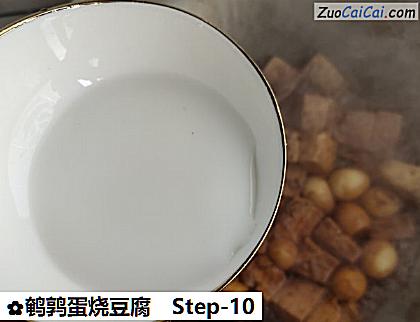 鹌鹑蛋烧豆腐做法第十步骤