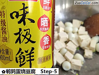 鹌鹑蛋烧豆腐做法第五步骤