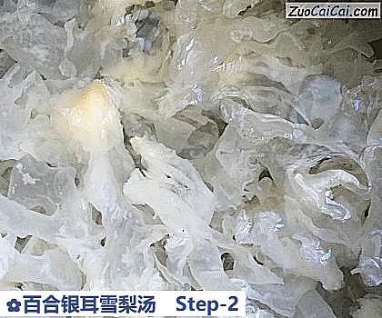 百合银耳雪梨汤做法第二步骤