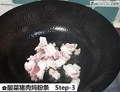 酸菜猪肉炖粉条做法第三步骤