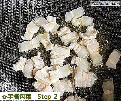 手撕包菜做法第二步骤