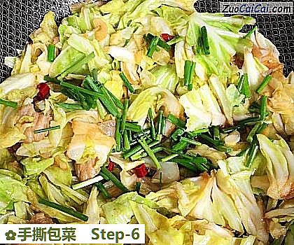 手撕包菜做法第六步骤