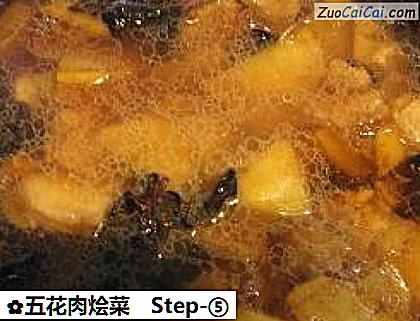 五花肉烩菜做法第五步骤