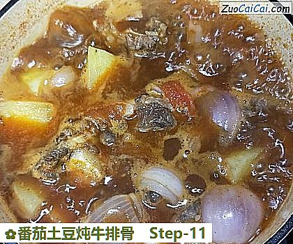 番茄土豆炖牛排骨做法第十一步骤