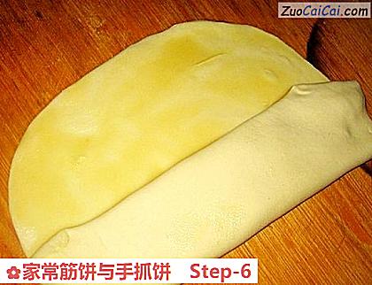 家常筋饼与手抓饼做法第六步骤