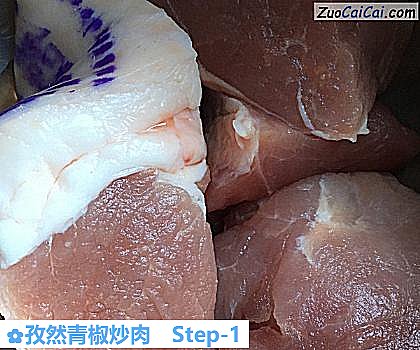 孜然青椒炒肉做法第一步骤