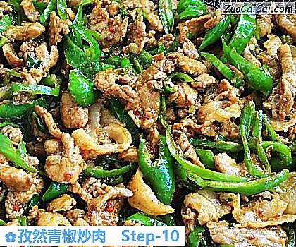 孜然青椒炒肉做法第十步骤