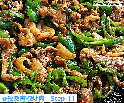 孜然青椒炒肉做法第十一步骤