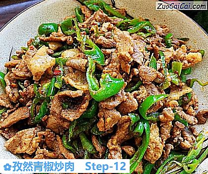 孜然青椒炒肉做法第十二步骤