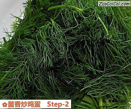 茴香炒鸡蛋做法第二步骤