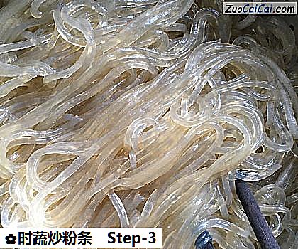 时蔬炒粉条做法第三步骤