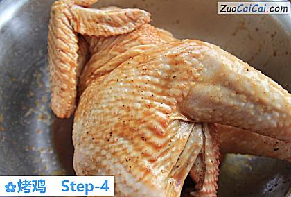 烤鸡做法第四步骤