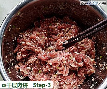 千层肉饼做法第三步骤