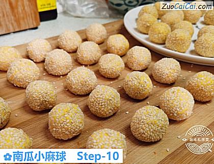 南瓜小麻球做法第十步骤