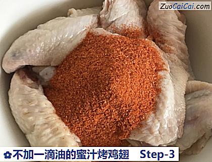 不加一滴油的蜜汁烤鸡翅做法第三步骤