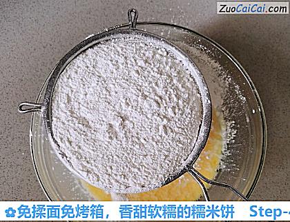 香甜软糯的糯米饼做法第四步骤