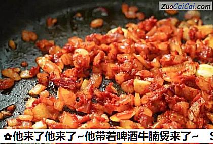 他来了他来了~他带着啤酒牛腩煲来了~做法第四步骤