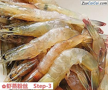 虾蒸粉丝做法第三步骤