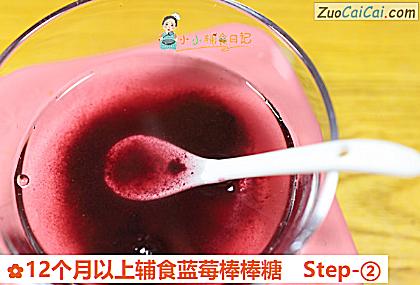 12个月以上辅食蓝莓棒棒糖做法第二步骤