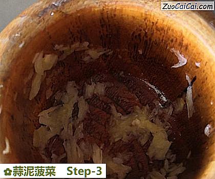 蒜泥菠菜做法第三步骤