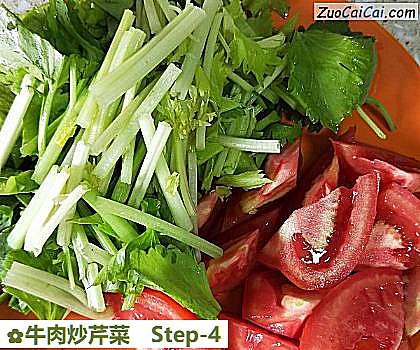 牛肉炒芹菜做法第四步骤