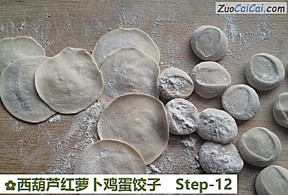 西葫芦红萝卜鸡蛋饺子做法第十二步骤