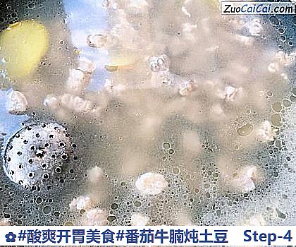 番茄牛腩炖土豆做法第四步骤