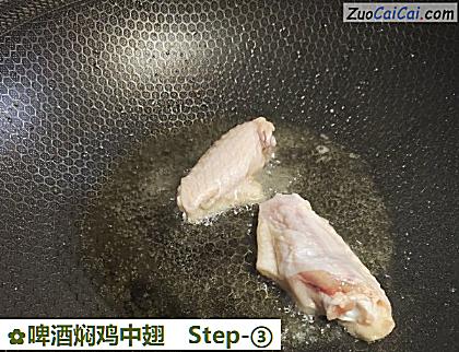 啤酒焖鸡中翅做法第三步骤