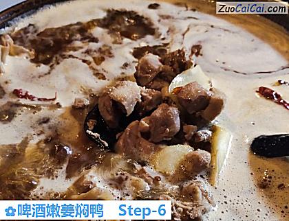 啤酒嫩姜焖鸭做法第六步骤