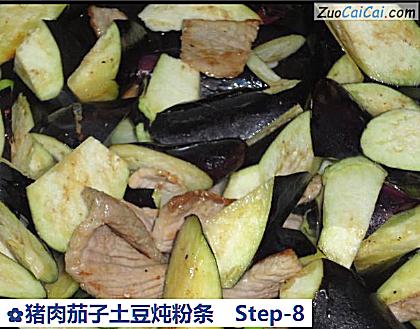 猪肉茄子土豆炖粉条做法第八步骤