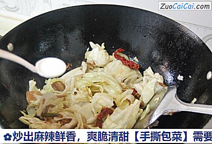 手撕包菜做法第十一步骤