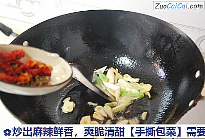 手撕包菜做法第三步骤