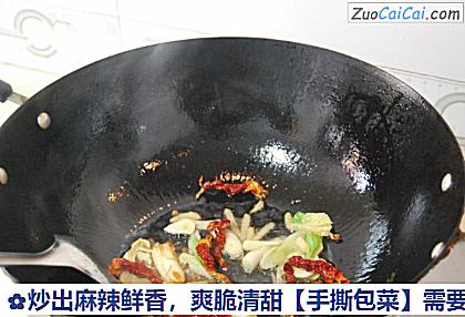 手撕包菜做法第四步骤