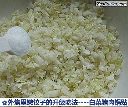 白菜猪肉锅贴做法第四步骤