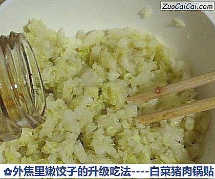 白菜猪肉锅贴做法第七步骤